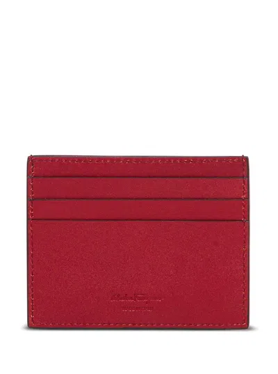 Ferragamo Salvatore  Two-tone Gancini Card Holder Accessories In Black