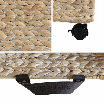 Happimess Adaline 18.11" Classic Farmhouse Handwoven Hyacinth Rectangular Underbed Storage Bin With