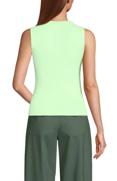 Lands' End Cotton Viscose Braided Neck Tank Sweater