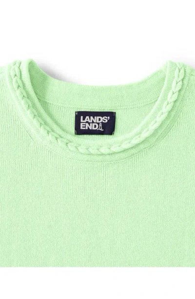 Lands' End Cotton Viscose Braided Neck Tank Sweater