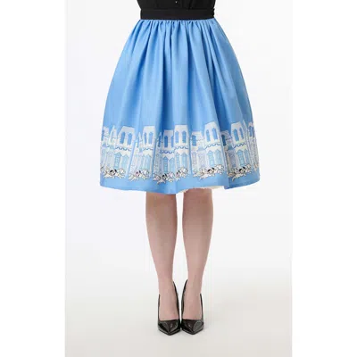 UNIQUE VINTAGE UNIQUE VINTAGE PRINTED WOVEN GELLAR SWING SKIRT 