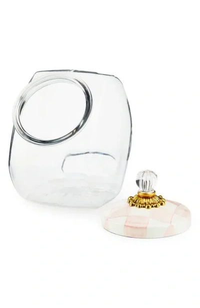 Mackenzie-childs Cookie Jar With Rosy Check Enamel Lid