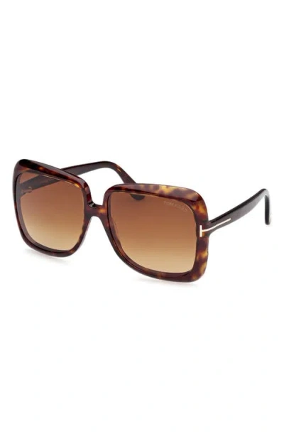 Tom Ford Lorelai 59mm Square Sunglasses