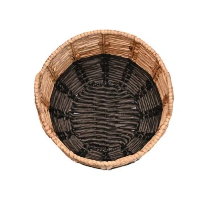 Happimess Laurel 19.49" Bohemian Handwoven Abaca Hamper Basket With Handles