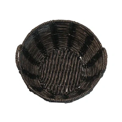 Happimess Laurel 19.49" Bohemian Handwoven Abaca Hamper Basket With Handles