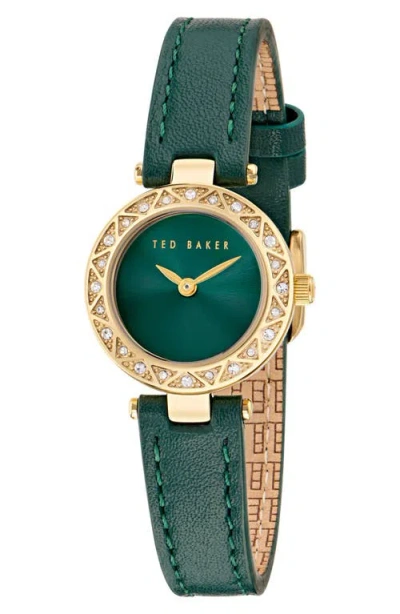 Ted Baker Jolyye Leather Strap Watch, 24mm