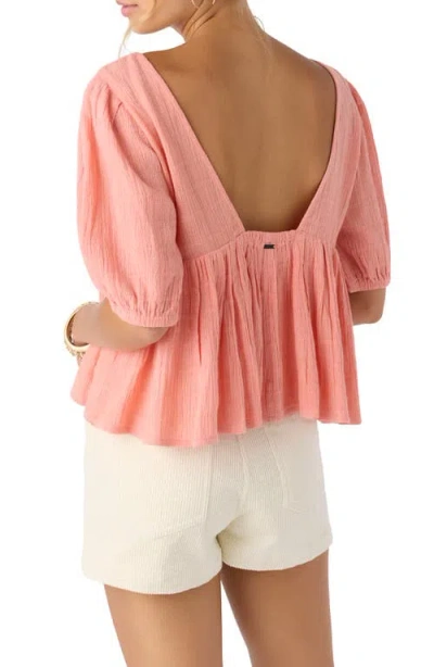 O'neill Janette Open Back Cotton Gauze Top