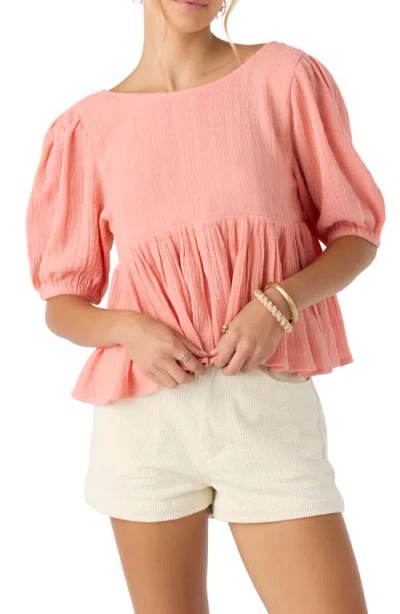 O'neill Janette Open Back Cotton Gauze Top