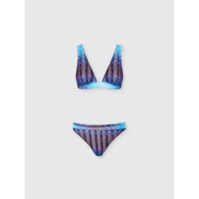 Missoni Zig Zag Pattern Bralette Bikini In Multi