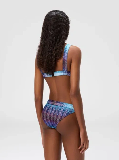 Missoni Zig Zag Pattern Bralette Bikini In Multi