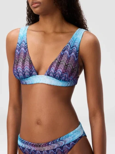 Missoni Zig Zag Pattern Bralette Bikini In Multi
