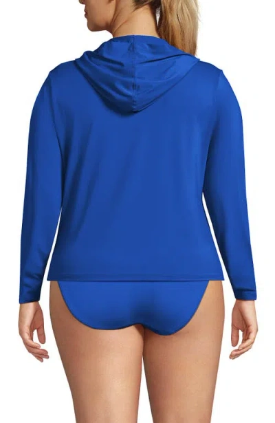 Lands' End Long Sleeve Hooded Full Zip Upf 50 Rash Guard