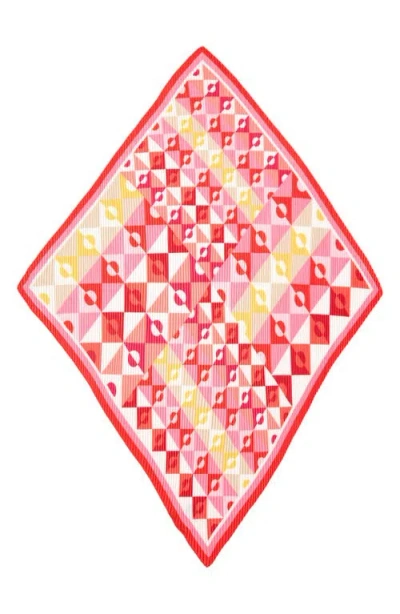Echo Mosaic Geo Pleated Diamond Scarf