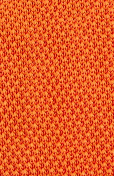 Clifton Wilson Orange Knit Silk Tie