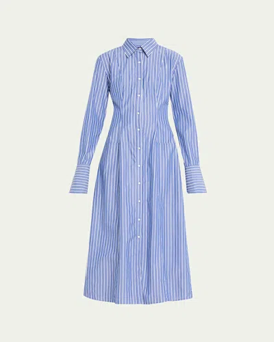 Brandon Maxwell The Sammy Striped Cotton-poplin Midi Shirt Dress