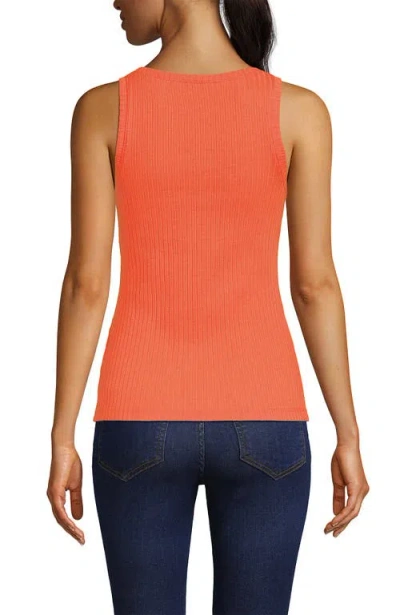 Lands' End Pointelle Rib Uneck Tank
