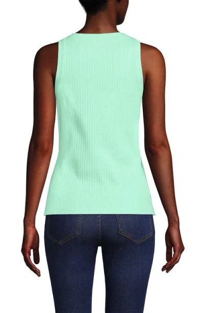 Lands' End Pointelle Rib Uneck Tank
