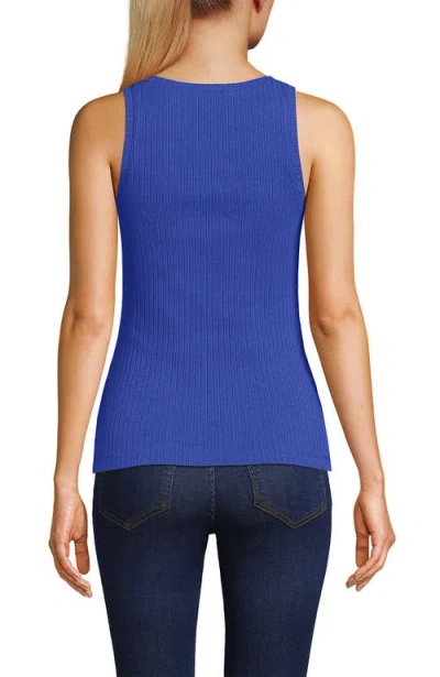Lands' End Pointelle Rib Uneck Tank
