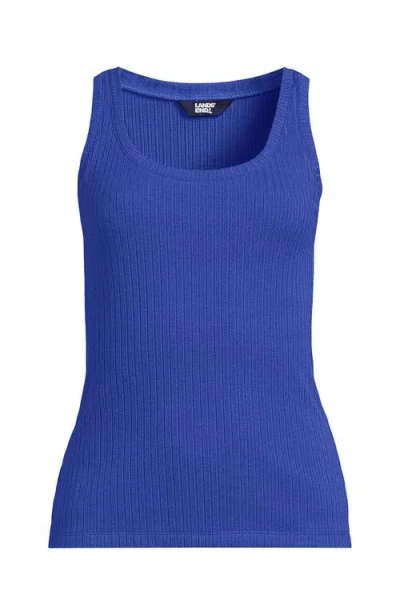 Lands' End Pointelle Rib Uneck Tank