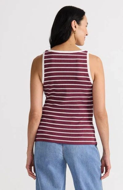 LANDS' END LANDS' END POINTELLE RIB UNECK TANK 