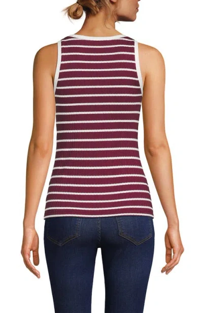 Lands' End Pointelle Rib Uneck Tank