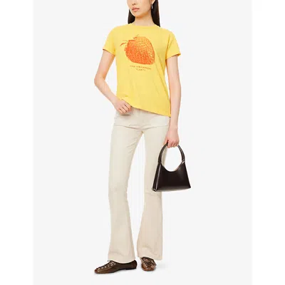 Mother Womens The Patch Pocket Weekender Flared Stretch-denim Blend Jeans Wacky Khaki