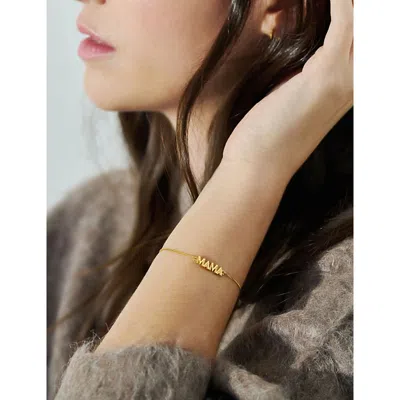 Rachel Jackson Womens Art Deco Mama 22ct Yellow Gold-plated Sterling-silver Bracelet