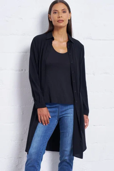 Franne Golde Easy Midi Lightweight Layering Shirt