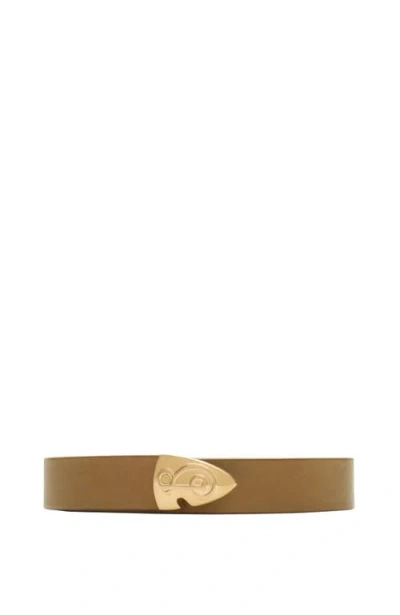 Burberry Thin Leather B Shield End Belt