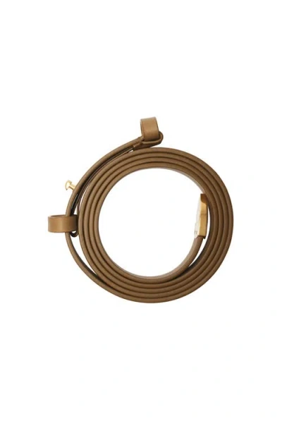 Burberry Thin Leather B Shield End Belt
