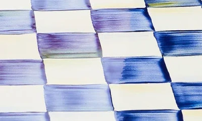 Mackenzie-childs Mackenzie Childs Royal Check Enameled Steel Cheese Course In Blue