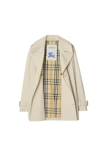 Burberry Short Gabardine Trench Coat