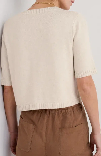 Seasalt Cornwall Gillan Creek Short Sleeve Organic Cotton Cardigan In Neutral