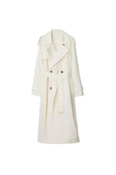 Burberry Long Silk Trench Coat