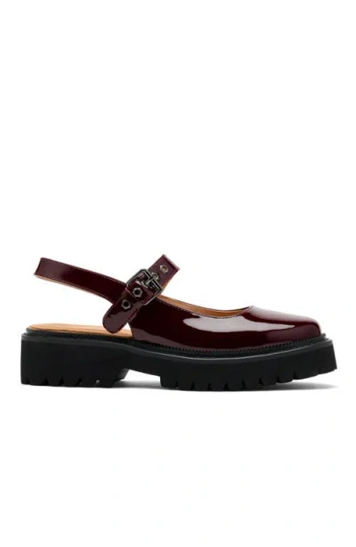 Marc Nolan Luna Leather Mary Jane Lug Slingbacks
