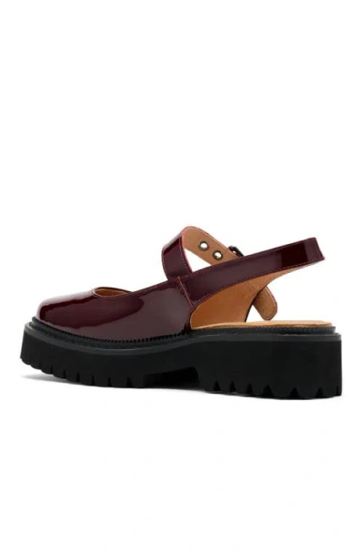 Marc Nolan Luna Leather Mary Jane Lug Slingbacks