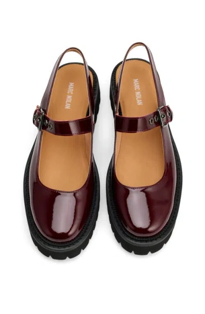 Marc Nolan Luna Leather Mary Jane Lug Slingbacks