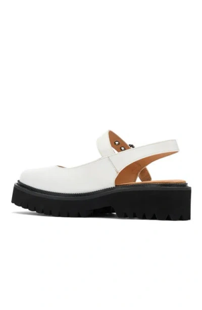 Marc Nolan Luna Leather Mary Jane Lug Slingbacks