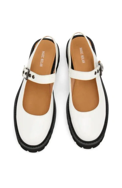 Marc Nolan Luna Leather Mary Jane Lug Slingbacks