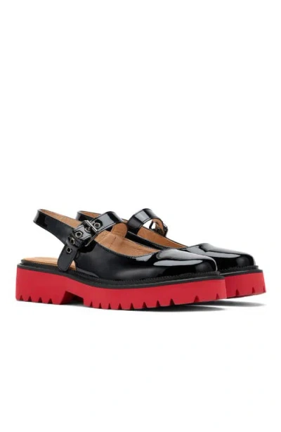 Marc Nolan Luna Leather Mary Jane Lug Slingbacks