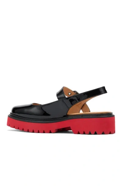 Marc Nolan Luna Leather Mary Jane Lug Slingbacks