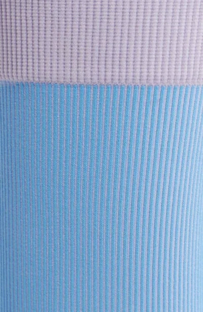 Item M6 Two Tone Rib Compression Crew Socks