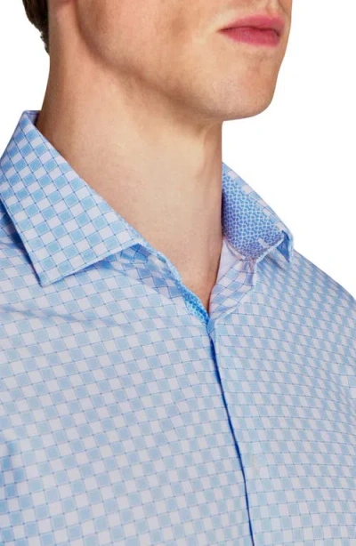 Wrk W.r.k Slim Fit Checker Print Performance Dress Shirt In Multi