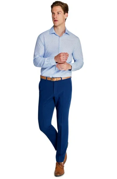 Wrk W.r.k Slim Fit Checker Print Performance Dress Shirt In Multi