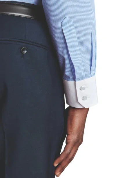 CHARLES TYRWHITT CHARLES TYRWHITT CUTAWAY COLLAR NON-IRON BENGAL STRIPE WINCHESTER SHIRT 