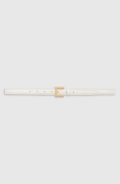 Anine Bing Nicola Belt In Bone With Gold