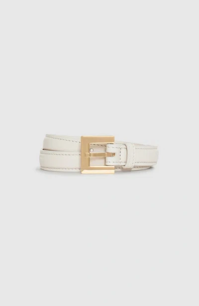 Anine Bing Nicola Belt In Bone With Gold