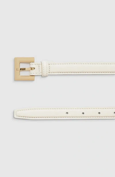 Anine Bing Nicola Belt In Bone With Gold