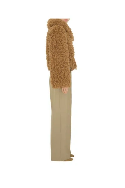 Burberry Cropped Wool Blend Fringe Jacket