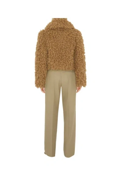 Burberry Cropped Wool Blend Fringe Jacket